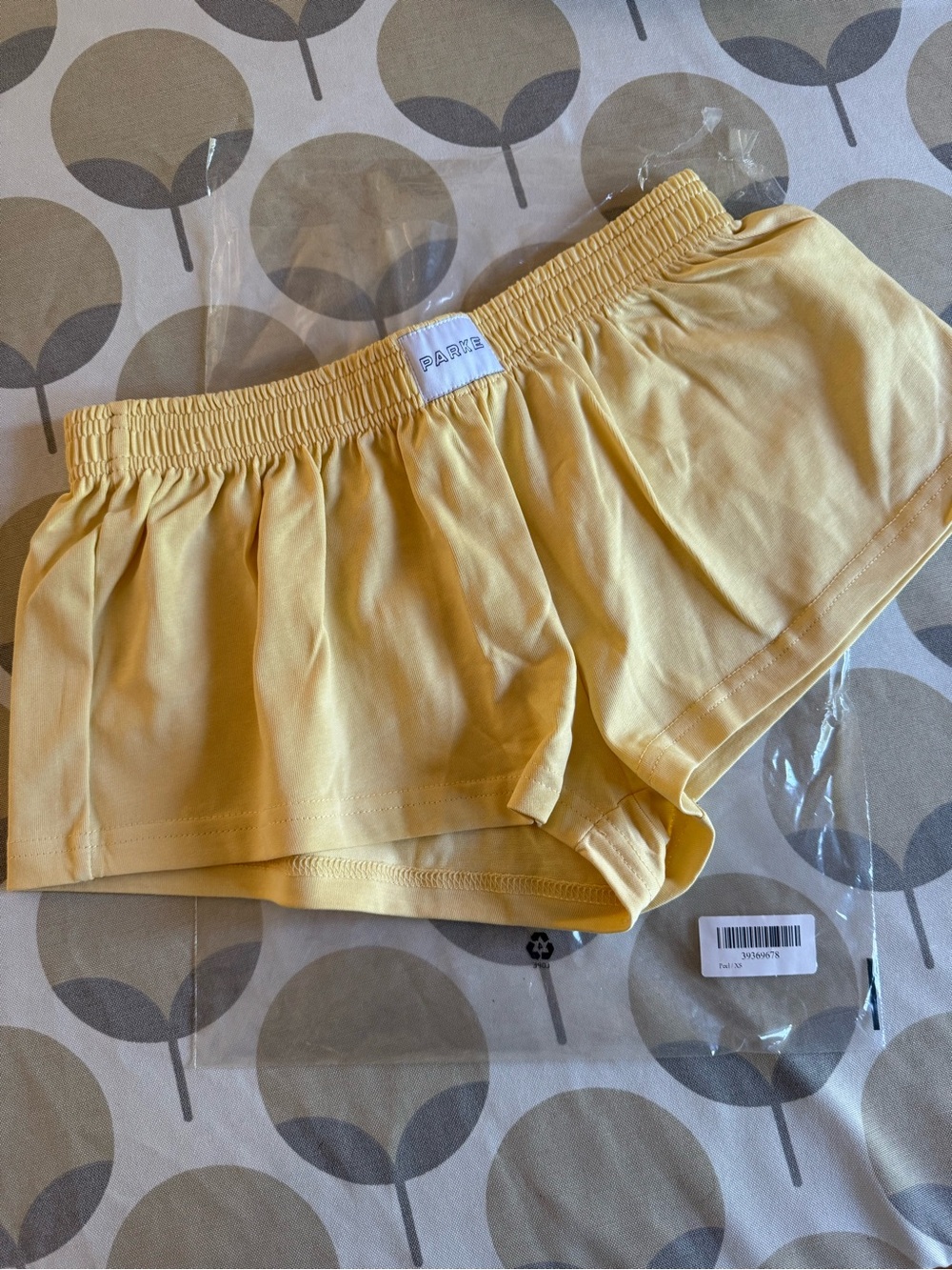 Parke Summerland Yellow Cotton Boxer Shorts